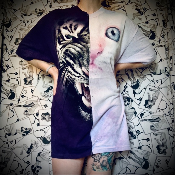 Tiger Kitten T-shirt Dress - Picture 1 of 4